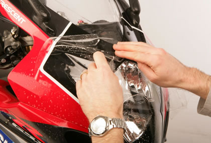 Step 3 - Motorbike Paint Protection Installation